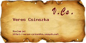 Veres Csinszka névjegykártya